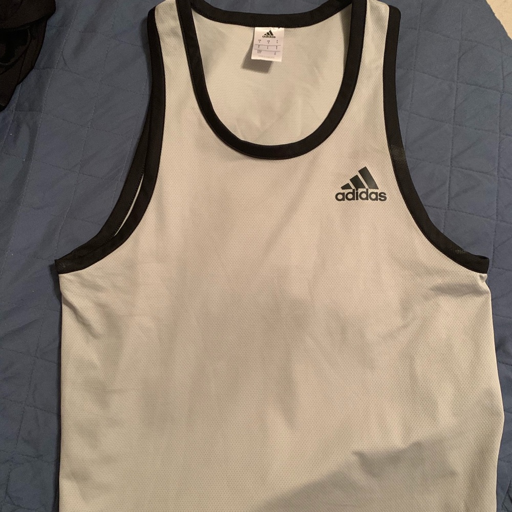 Adidas tank top grey size S